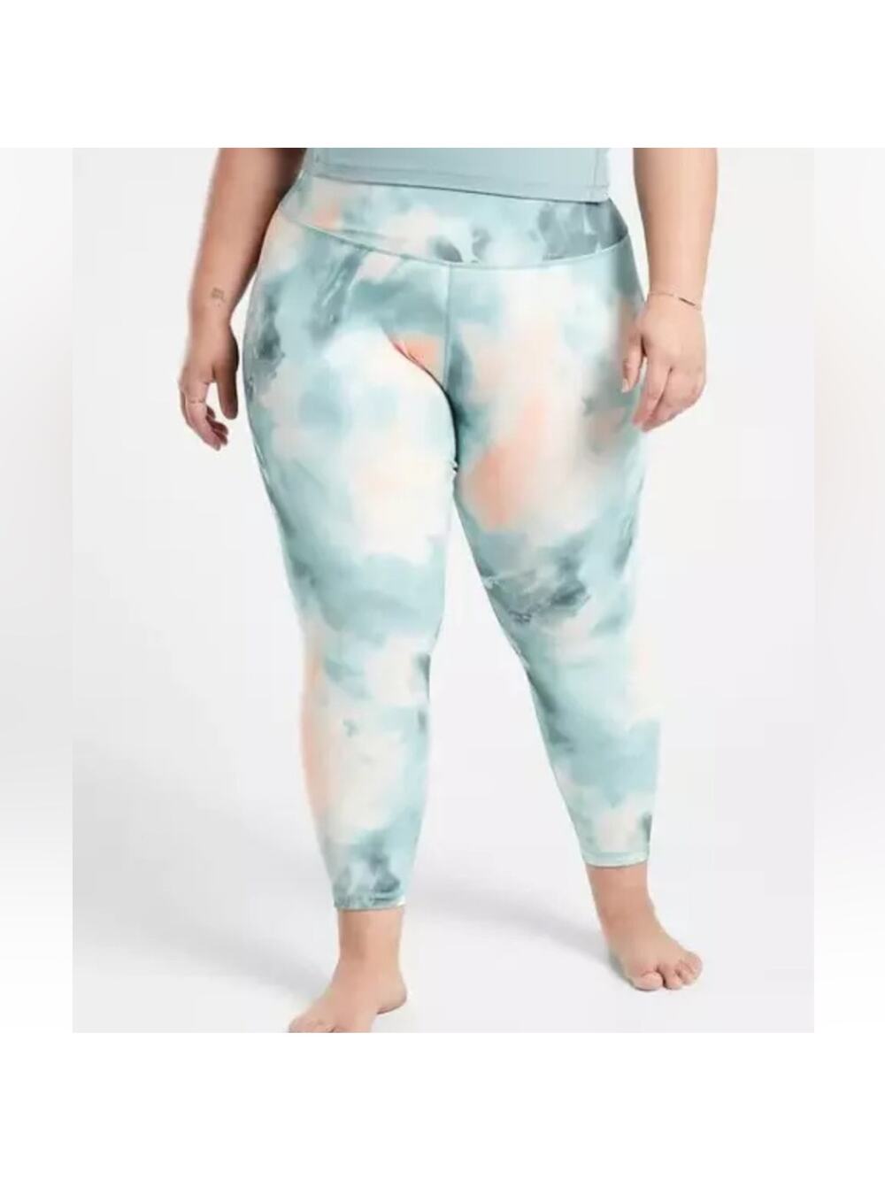NWT Athleta Elation printed 7/8 tights leggings in Marine Minimalistic Grey